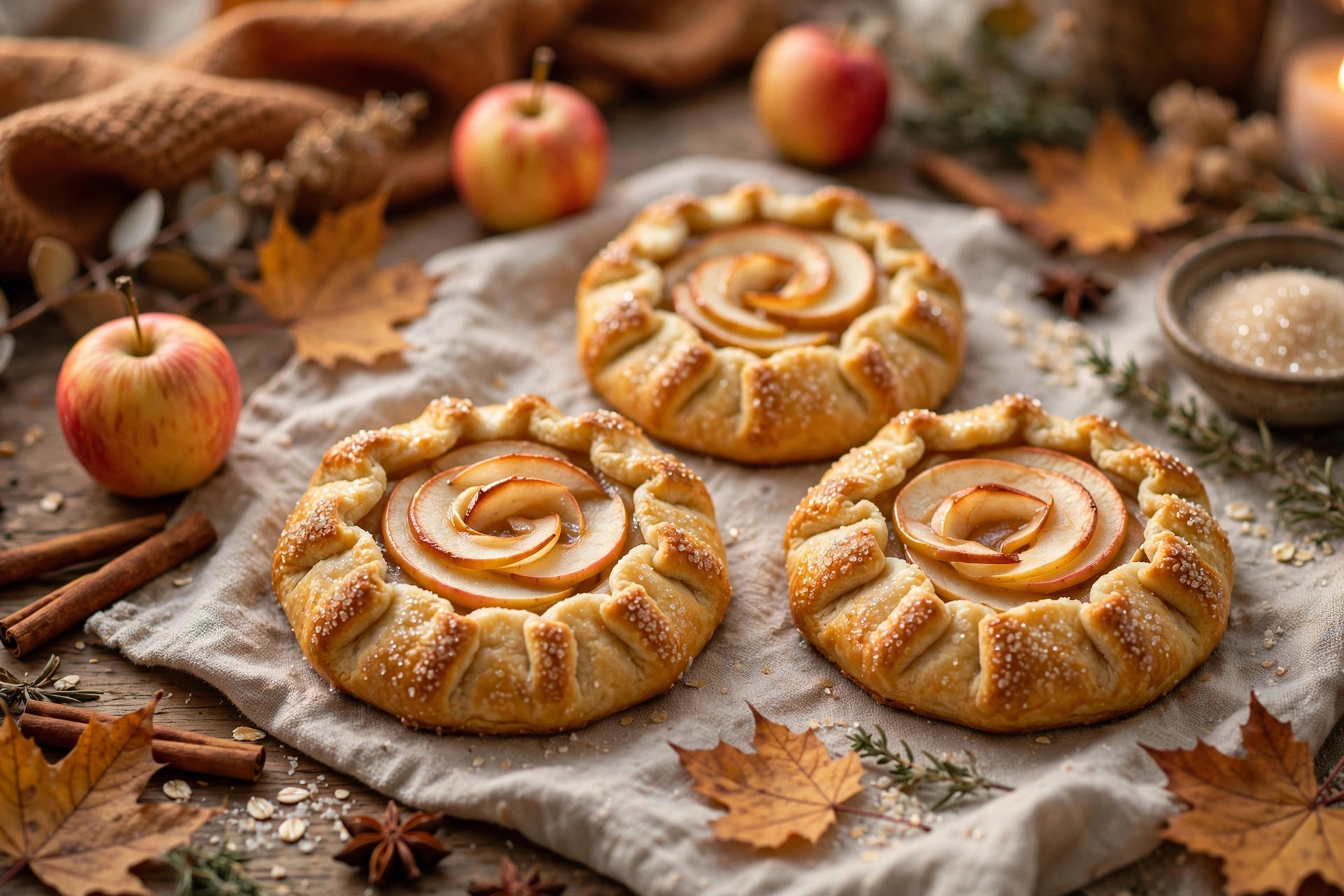 Mini Apple Pie Biscuit Galettes Mini apple pie biscuit galettes with sparkling sugar crust